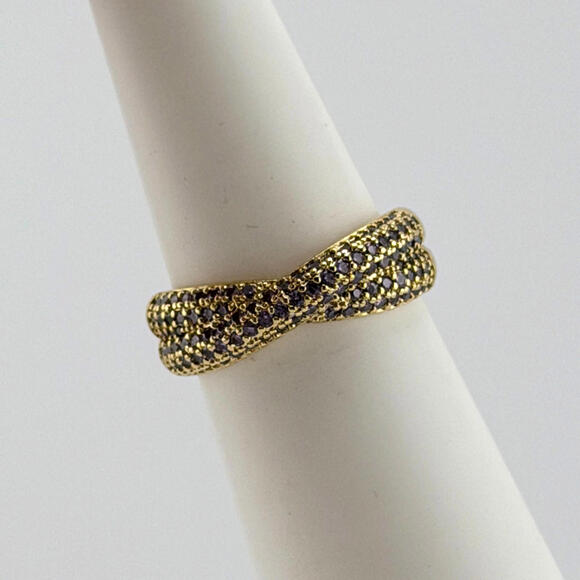 Jewelry - Bomb Party February Ring Sz 8 "I Was Dreaming Of You" Amethyst on Gold Pave